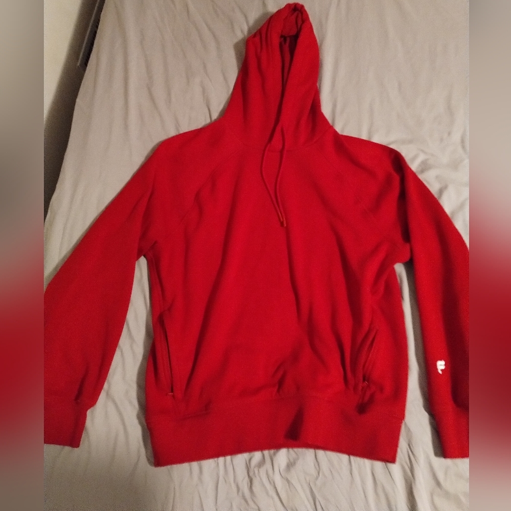 Fabletics Red Hoodie with Zipper Pockets